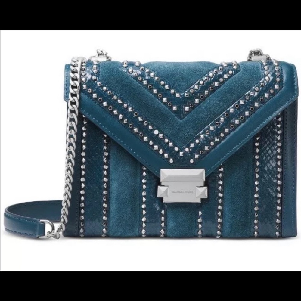 NWT Michael Kors Whitney Shoulder Bag, Teal